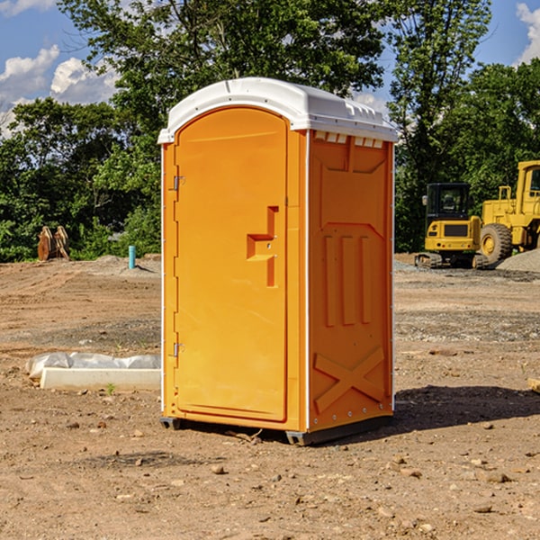 how often are the portable restrooms cleaned and serviced during a rental period in Fremont NC